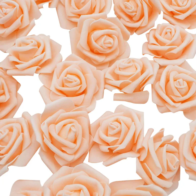 30pcs 6cm Artificial Foam Rose Flower Heads For Home Wedding Party Decoration Cheap Fake Flower DIY Wreath Handmade Accessories