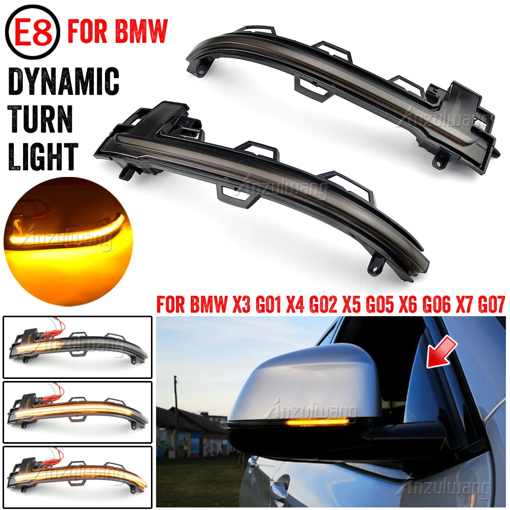 

Turn Signal Light For BMW X3 G01 X4 G02 X5 G05 X6 G06 X7 G07 Side Mirror Sequential LED Dynamic Turn Signal Light