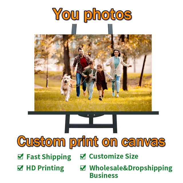 Dropshipping Custom Spray Printing on Canvas Painting Personalized Photo Print Posters Artwork Gift for Home Decoration Pictures 2