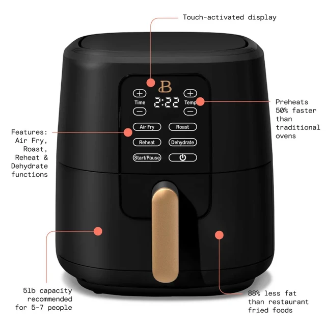 Air Fryer with 4-Quart Ceramic Coated Baske - AliExpress