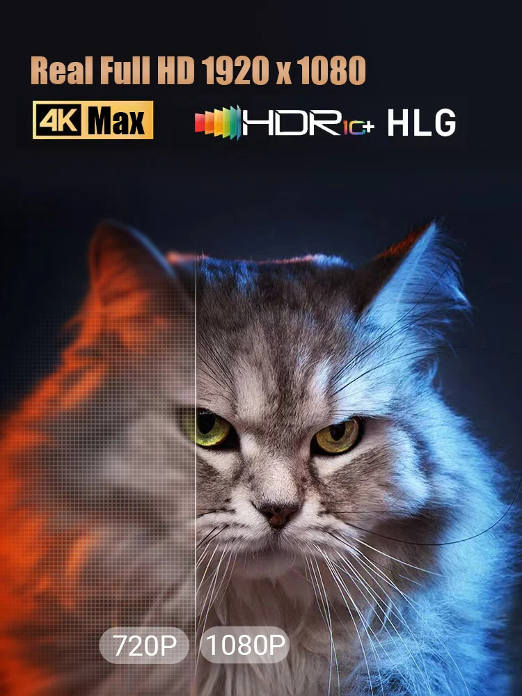 Full HD 1080P Projector 4K Licensed Netflix TV System Auto-focus Dolby Smart WIFI LCD LED Video Home Theater Projector