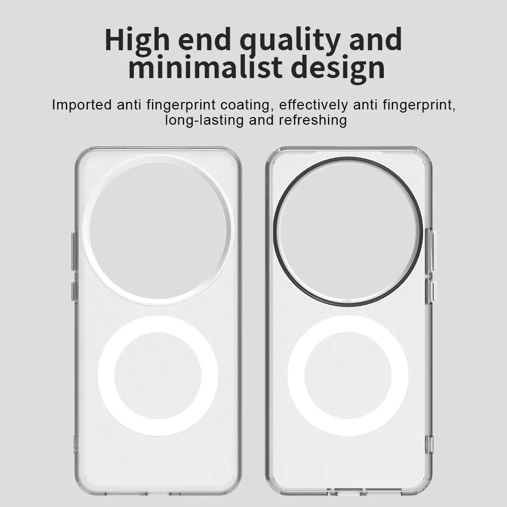 Xiaomi 15 Ultra 5G Magnetic Transparent Matte Phone Case with Wireless Charging Support