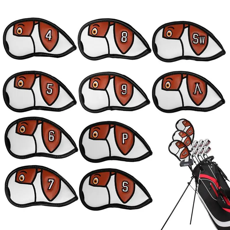 

Golf Putter Head Cover PU Leather Golf Putter Headcover 10pcs Mallet Putter Covers Golf Accessories Mallet Putter Covers With