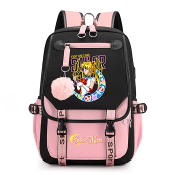 Sailor Moon Cartoon Casual Backpack for Teen Girls Student Daypack Bookbag for School 1