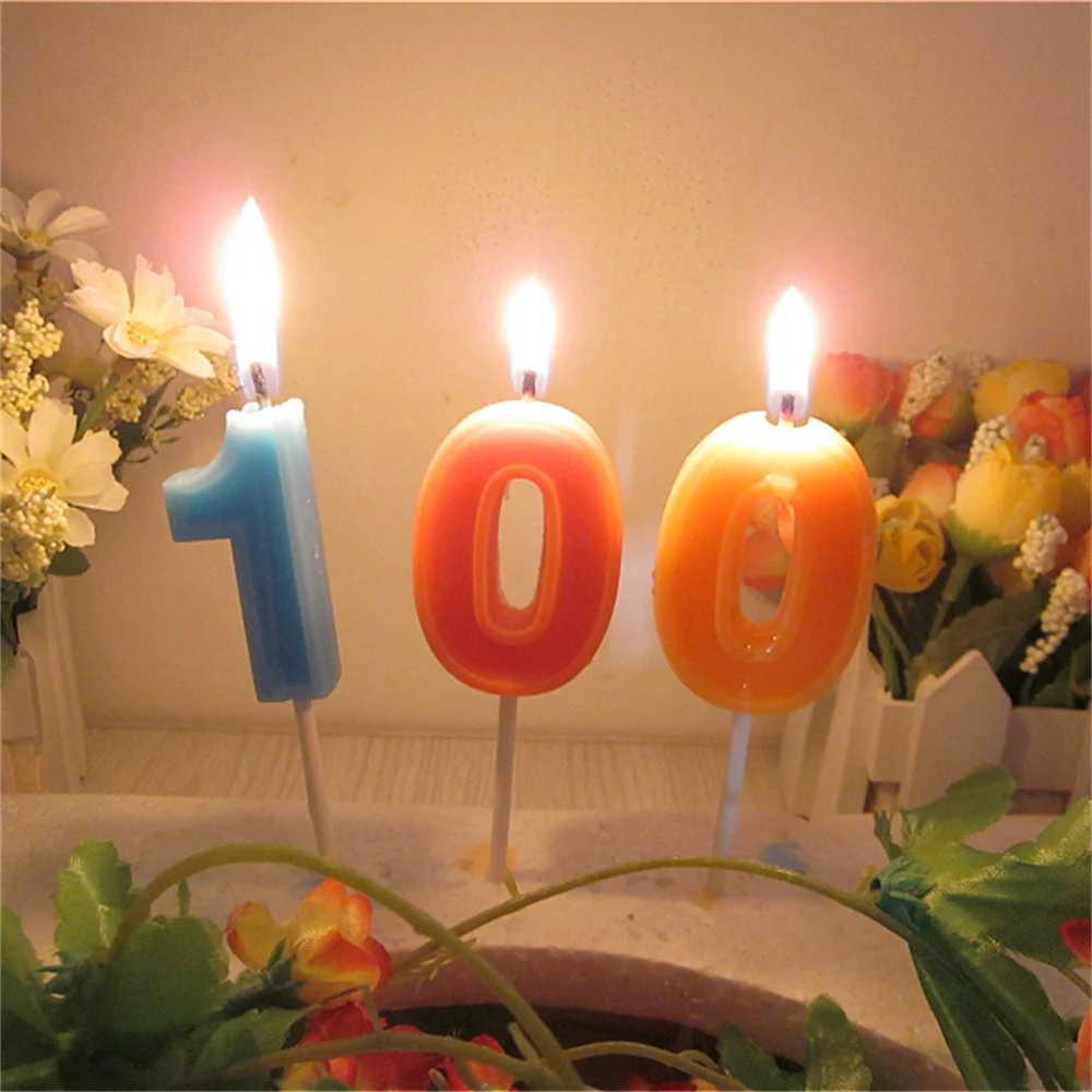 

Blue Pink Boy Birthday Candles Cake Topper Baby Shower Party Decoration Creative Numbers 0-9 Wedding Cupcake Inserts Kids Gifts