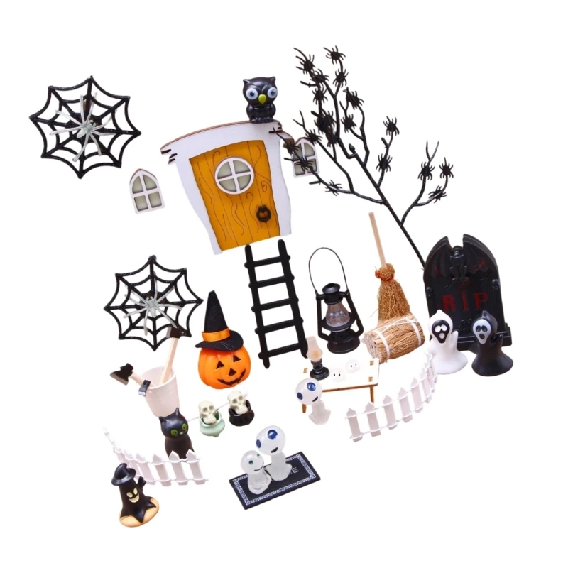 Puppenhäuser Zubehör Mini Halloween Tür Safe Urlaub Bastelset für Kinder Erwachsene A2UB – Detail 8