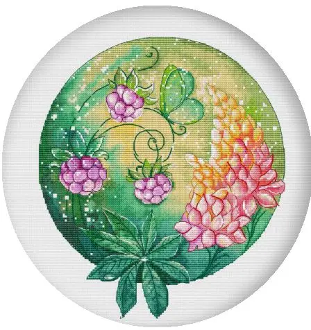 Kit Lupine Cross Stich Homfun Craft Cross Stich Pittura Decorazioni Per La Casa