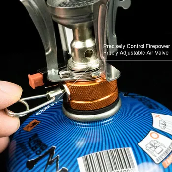 Pocket Rocket Stove 3000W Portable Mini Pocket Rocket Camping Backpack Canister Stove Outdoor Cooking Burner Portable Small Camp 4