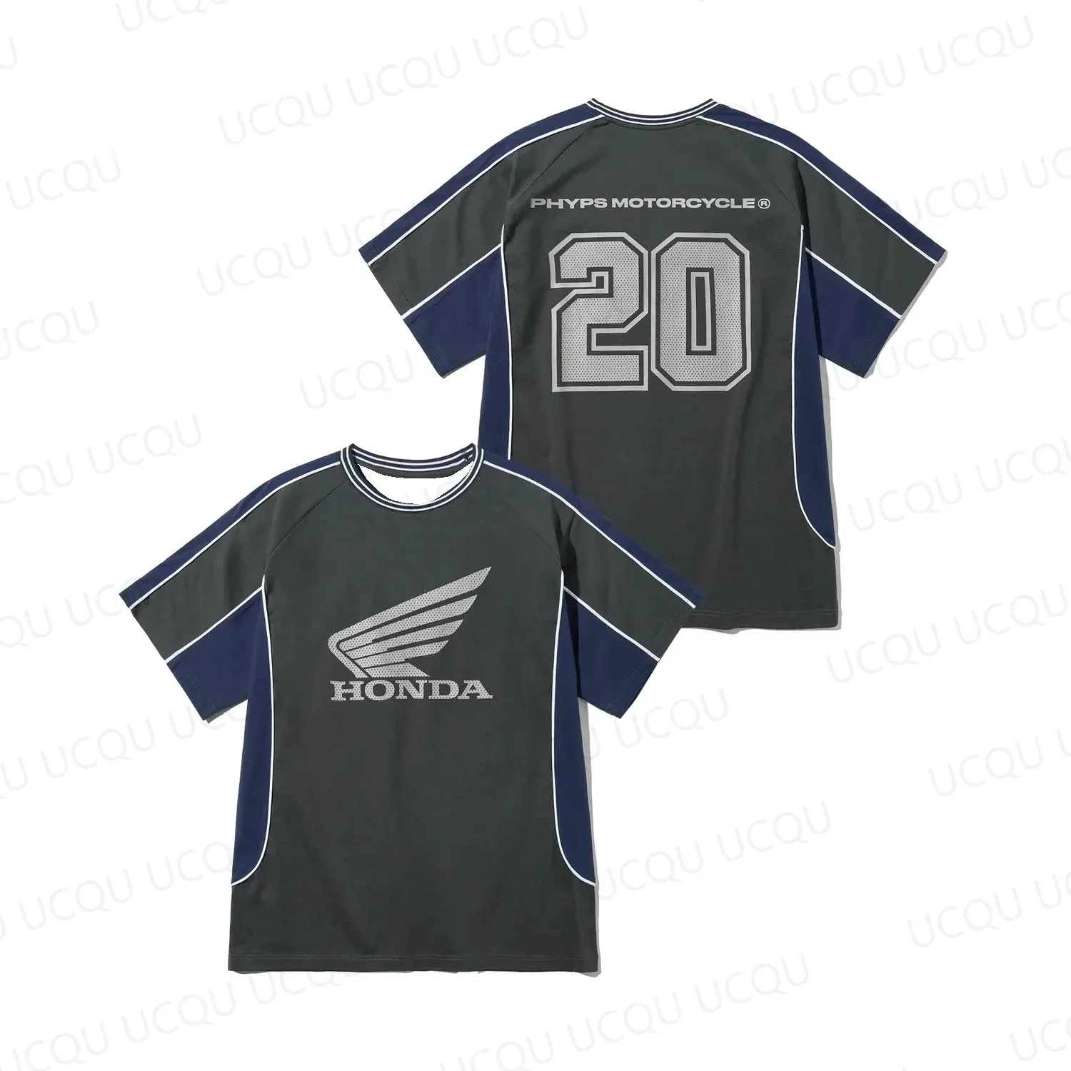 Honda #20 Football Style Color Block Jersey Red Racing Shirt