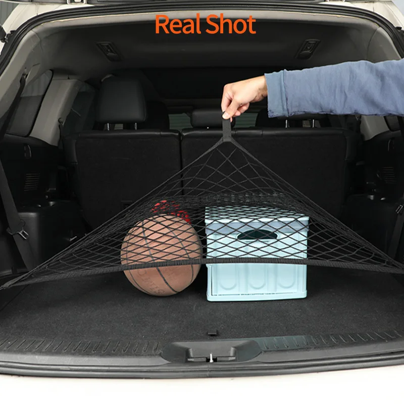 Car Trunk Net For Volkswagen VW Tiguan L AD BW R-Line 2017~2023 Rear Cargo Mesh Elastic Pocket Hook Storage Interior Accessories - 34