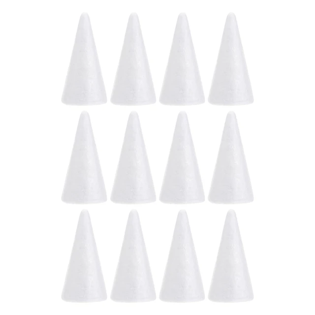 30Pcs white cones Cone Shaped foam Small foam Cones Christmas foam Shapes