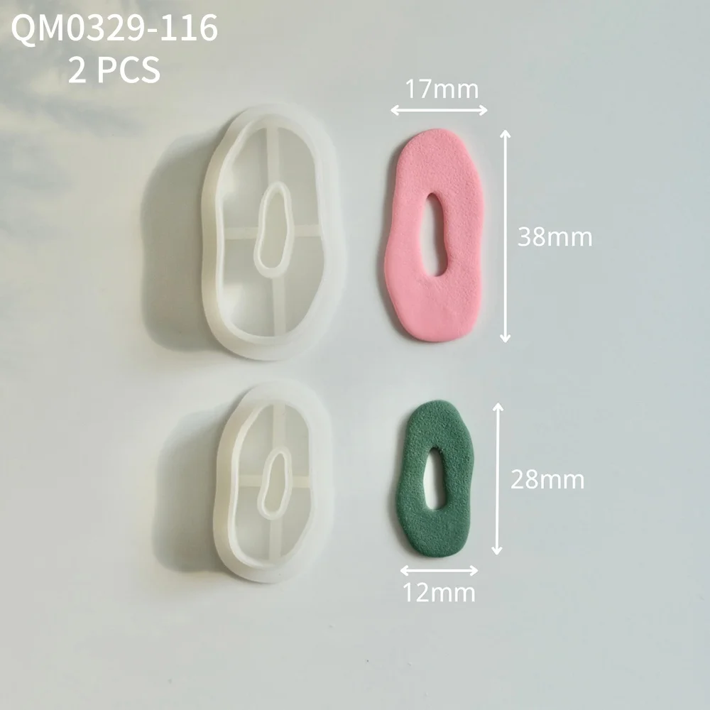 Geometrie Polymer Clay Cutter Form Unregelmäßige Form DIY Ohrring Halsketten Anhänger Schmuck Schneiden Form Handgemachte Weiche Keramik Werkzeuge – Detail 4