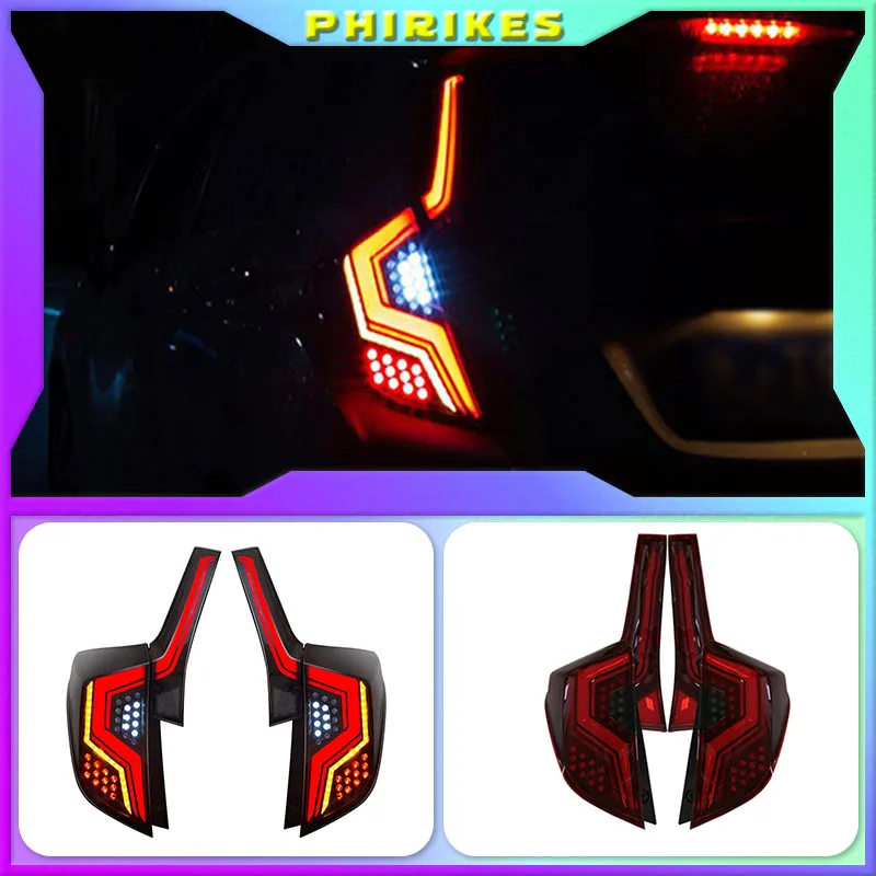 

Задняя противотуманная фара + стоп светильник + задний + Динамический сигнал поворота Автомобильный светодиодный задний фонарь светильник Honda JAZZ FIT GK5 2014 - 2018