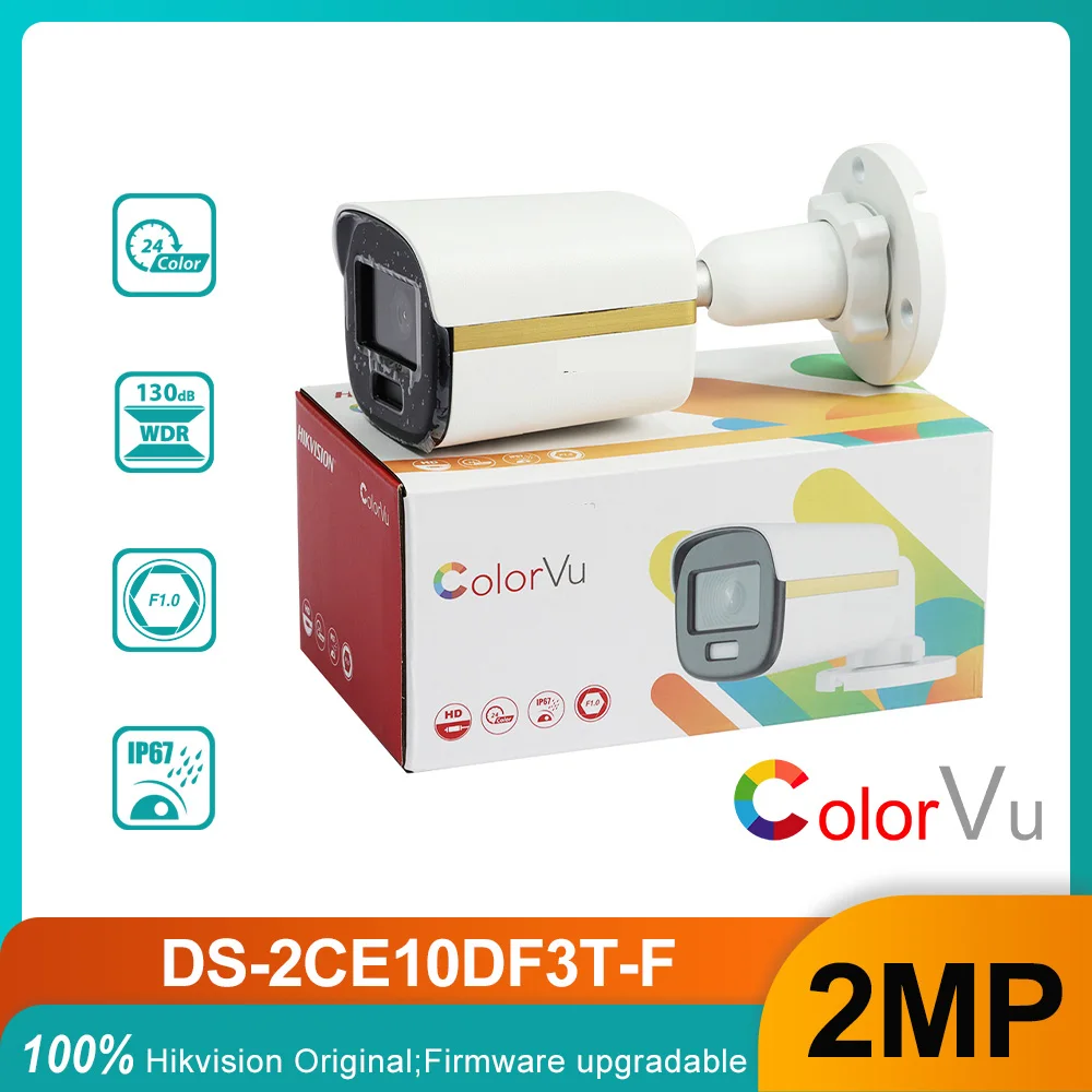 

Original 2MP ColorVu CCTV Wired Analog Camera DS-2CE10DF3T-F Outdoor Security 4in1 TVI/AHD/CVI/CVBS Bullet Camera
