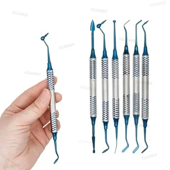 Kit di 6 Pezzi per Restauro Estetico Dentale, Strumenti per Resina Composita, Spatole per Riempimento, Attrezzi Odontoiatrici