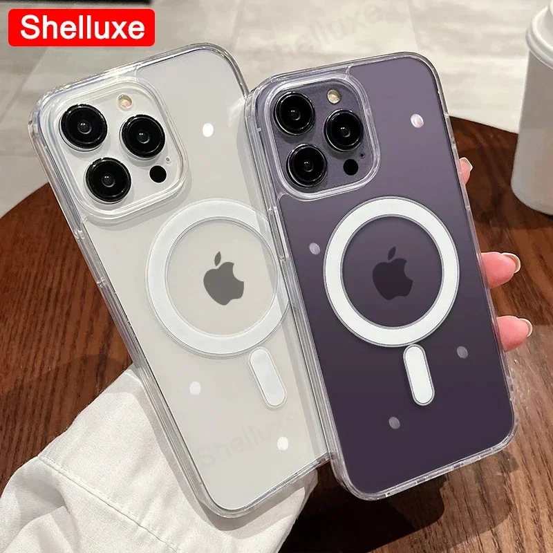 Magesafe Magnetic Transparent Wireless Charge Case for iPhone