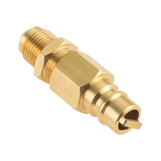 1Dc-Os Sárgaréz 3/8 "Hím Fáklya Természetes Tömlő Adapter Földgázsá Alakítva 3/8" Gyors Leválasztó Dugó Illesztése Szivárgó, Kiváló Minőségű