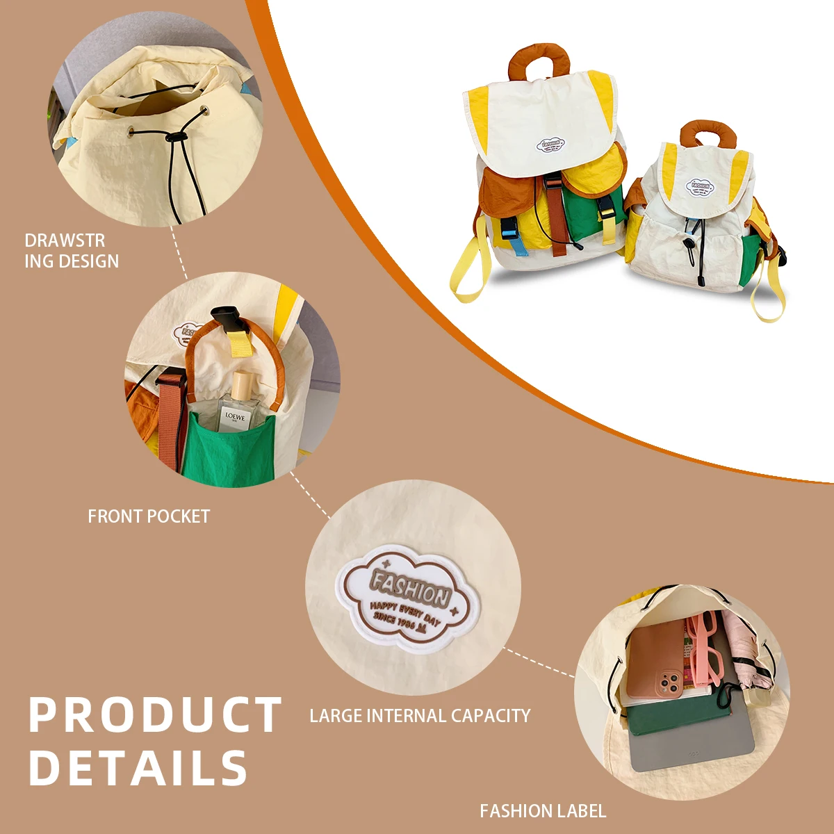 Korean Style Schoolbag for Junior High School Girls, Large Capacity, High School Students, 2025 New Model, Ultra-Lightweight, Spine-Protecting, Weight-Reducing Backpack