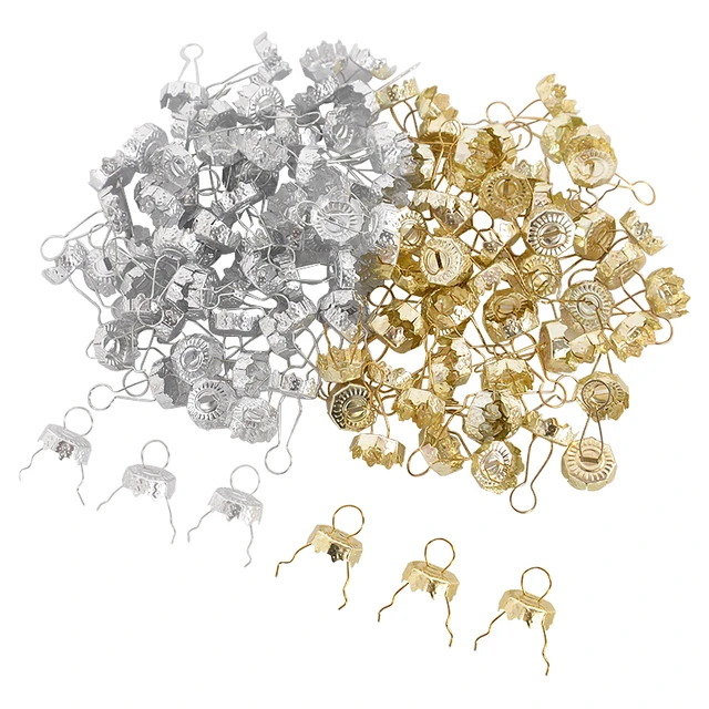 50/100pcs Round Christmas Ball Ornament Caps Gold Silver Removable Metal  Hangers Cap New Year Xmas Replacement Decoration Caps - AliExpress