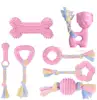 Dog chew toys, 7-piece puppy grinding chew toy set suitable for interactive pet toys for small and medium-sized dogs 1