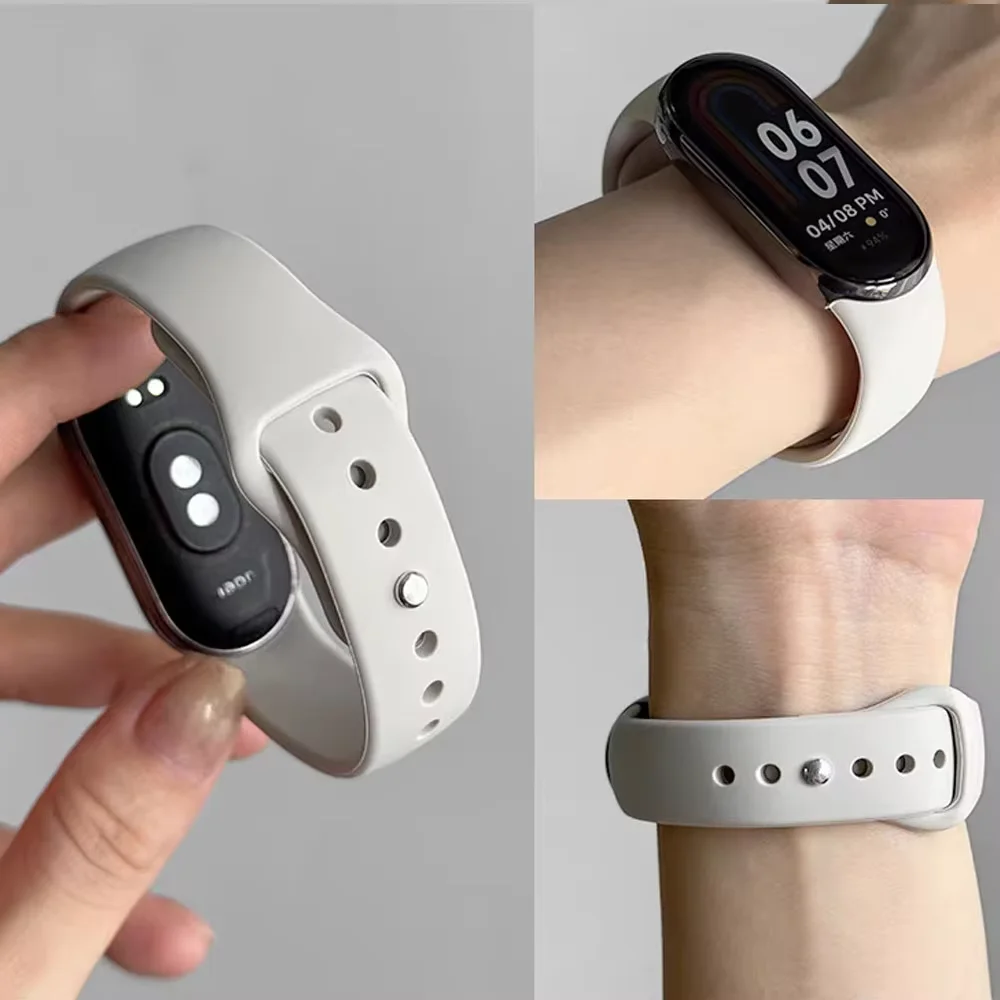 Sports Silicone Strap with Metal Buckle - Soft, Comfortable Bracelet Wristband Replacement Belt