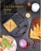 Sandwich Maker 3 in 1, Waffle Make with Removable Plate, Electric Press Grill, Sandwich Toaster with Detachable 5