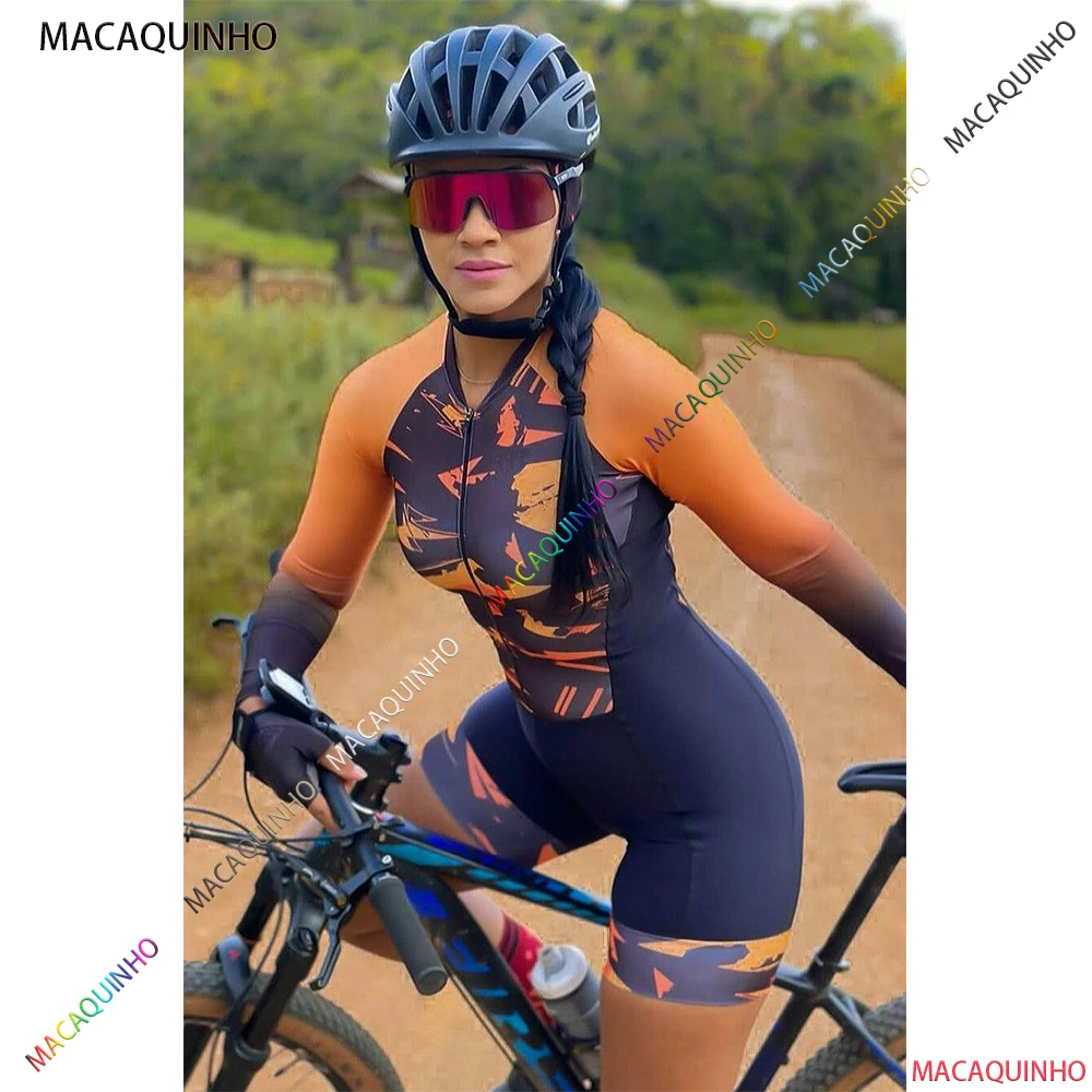 Women's Long Sleeve Cycling Overalls Brazil 2022 Promotion Bicycle Triathlon Camouflage Jumpsuit |