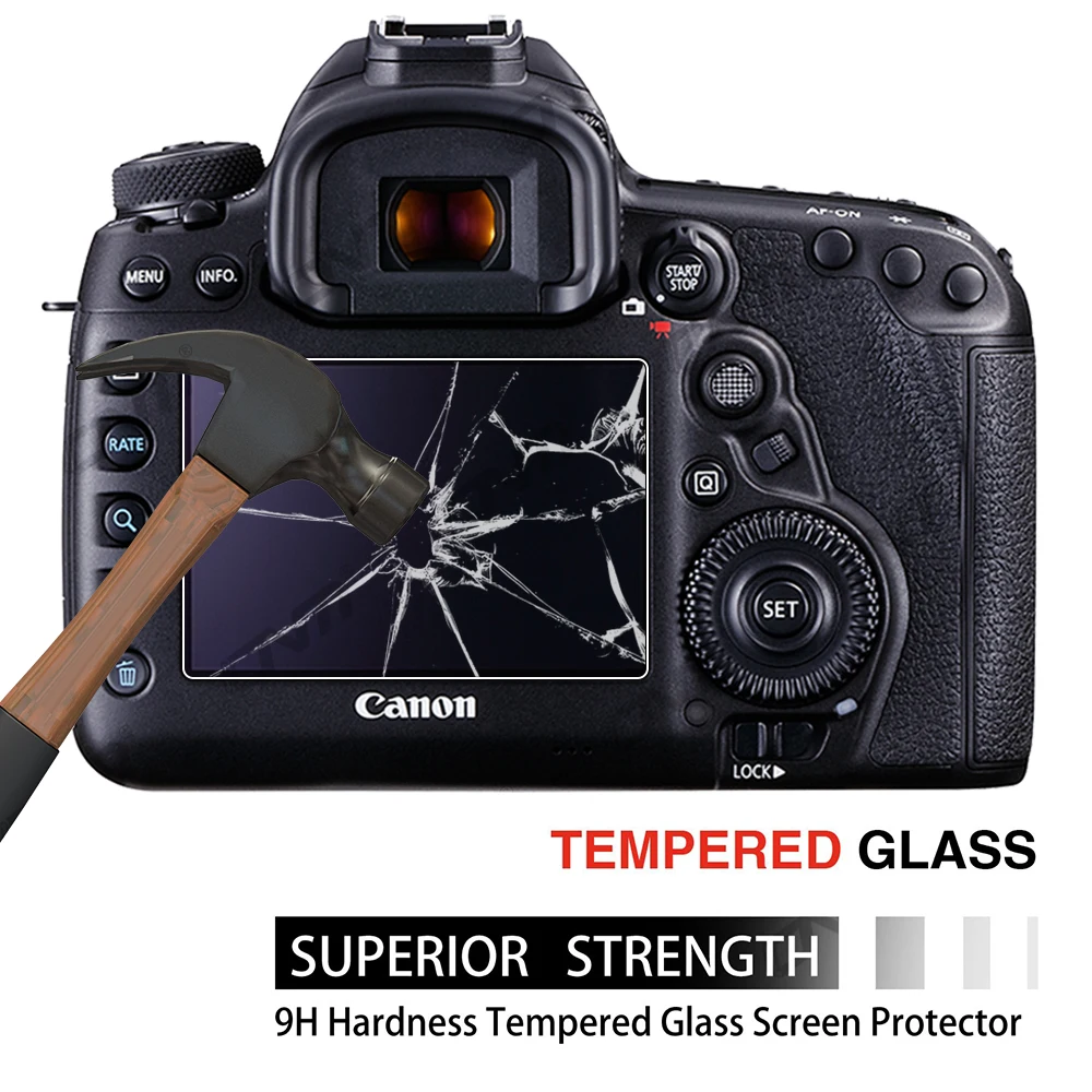 Tempered Glass for Canon EOS 5D Mark IV III 5DSR 5DS Camera Screen Protector Anti-Scratch Accessories Protective Glass 2Pack camera display protector