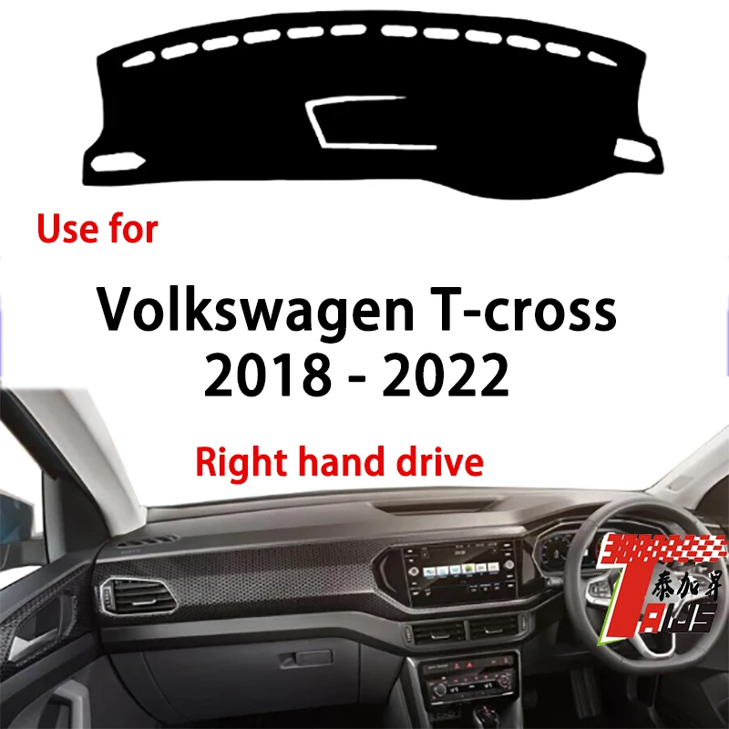 TAIJS Factory car accessories Polyester Fibre Car Dashboard Cover For Volkswagen T-cross 22 Right hand drive