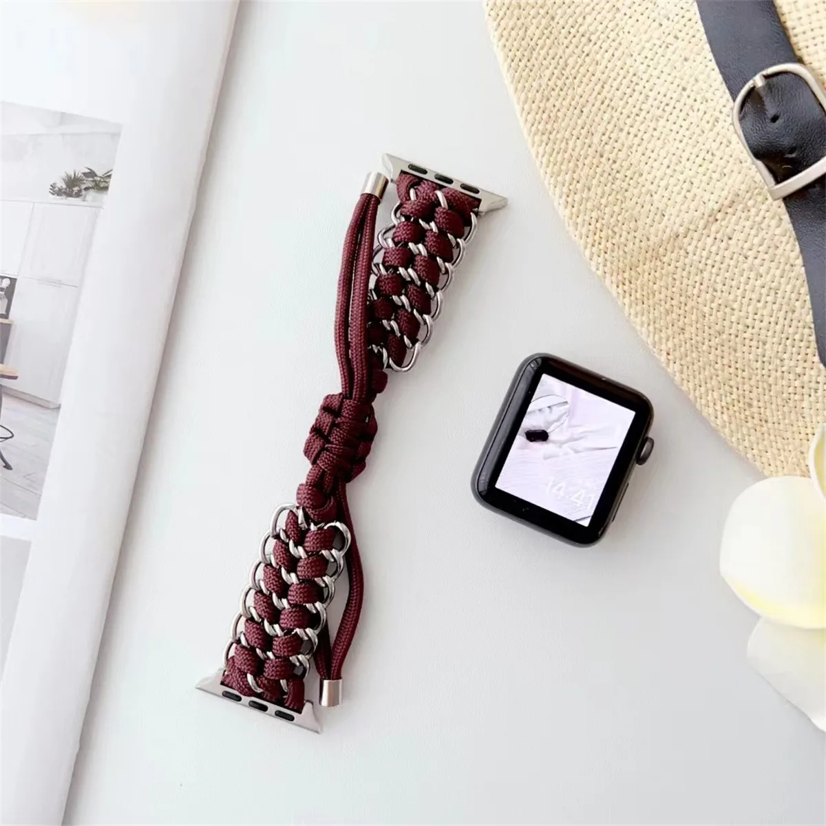 Cinturino per orologio in acciaio inossidabile per gioielli per iWatch serie 10/9/8/7/6/5 cinturino per orologio da polso alla moda 42/44/45/46/49 mm 38/40/41 mm_voghion.com