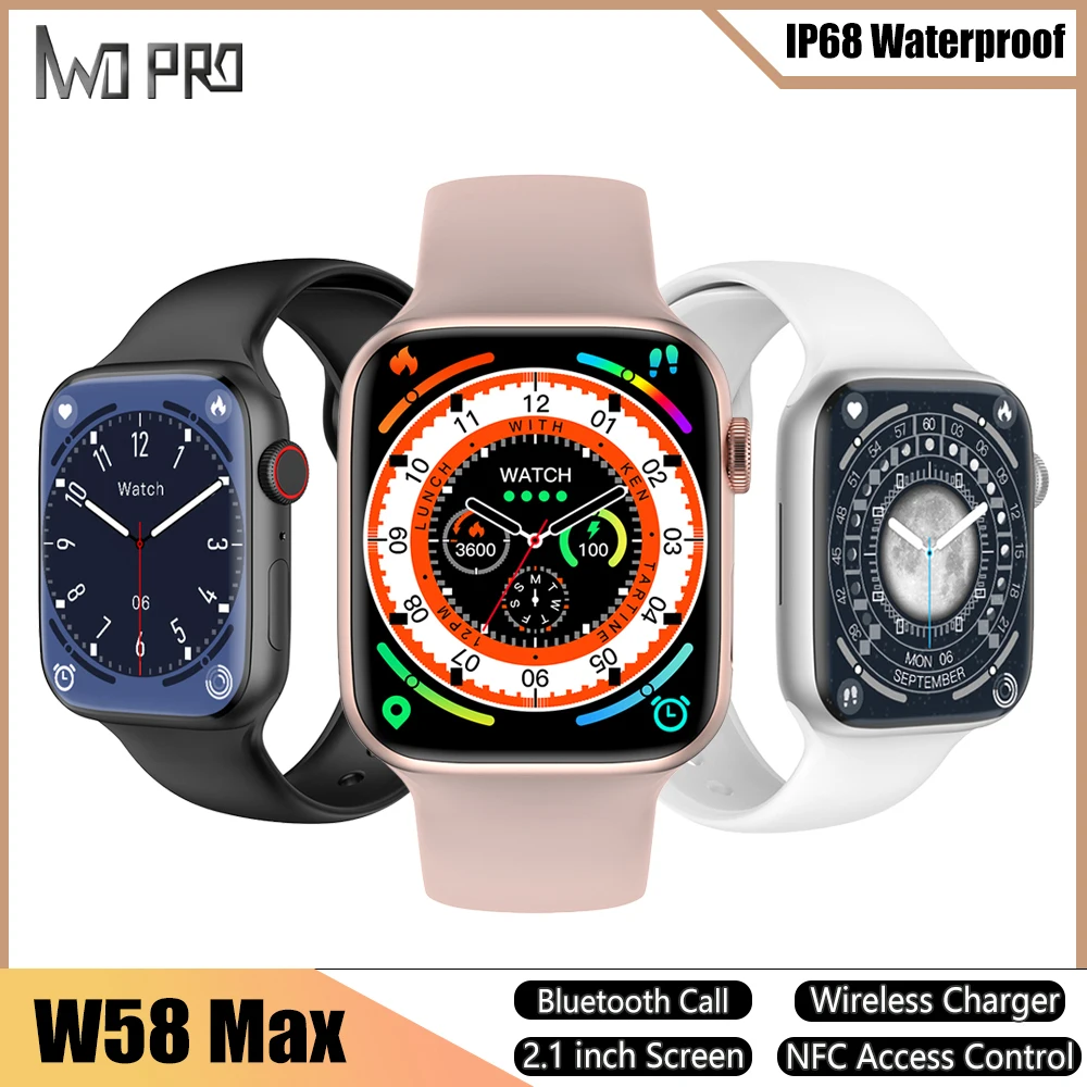 IWO-W58-Max-Rel-gio-Inteligente-8-para-Homens-Chamada-Bluetooth-IP68 ...