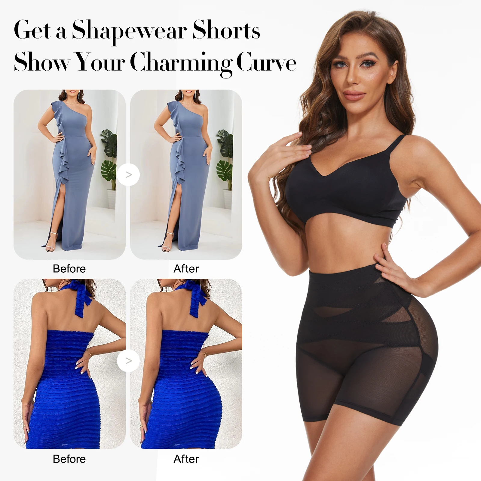 SIMIYA Tummy Control Shapewear Butt Lifting Shapewear Girdle Waist Cincher  Thigh Slimmer Panties Body Shaper for Women at  Women's Clothing store