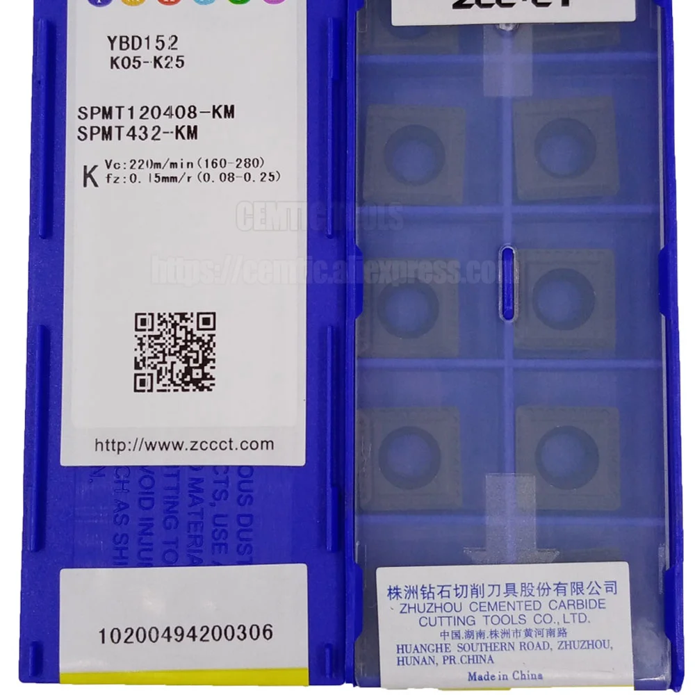 

ZCC CNC Alloy Blade YBG302 YBG152 SPMT120408-KM YBD152 SOMT 120408 KM