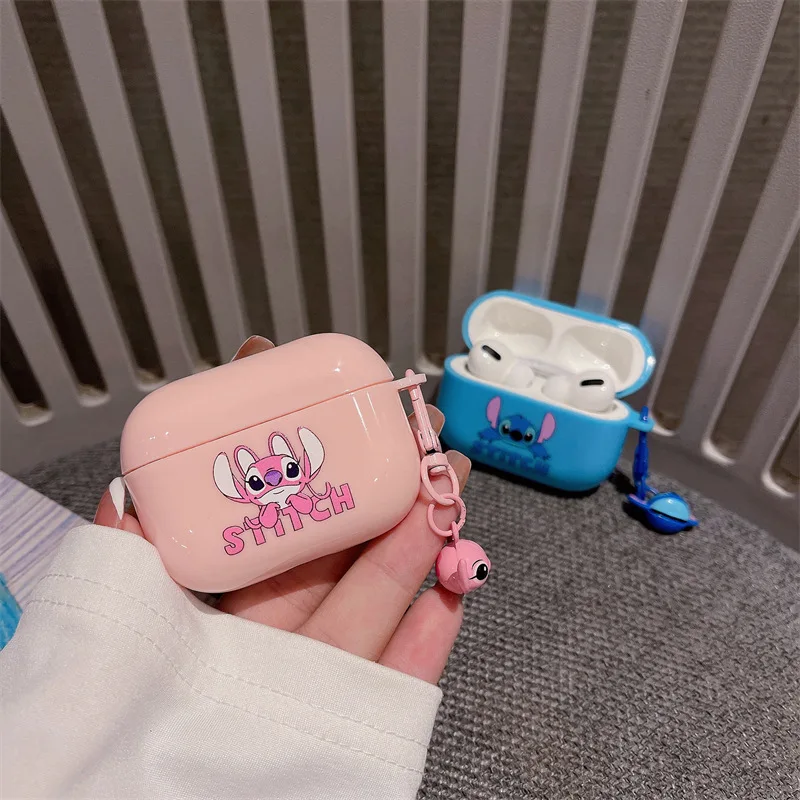 

Наушники Disney Angel Stitch для Apple Airpods 1 2 3rd Pro 2, Симпатичные беспроводные наушники Bluetooth, защитный чехол для телефона