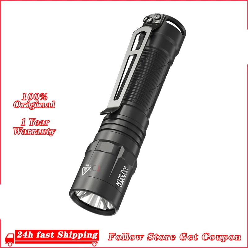 Nitecore MT2C 프로 손전등, UHi20 LED 조명, 1800 루멘, NL1836R 충전식 배터리 포함