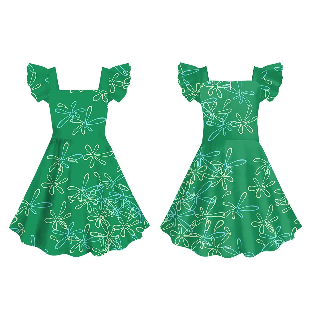 Disgust Joy Cosplay Kids Dress Costume Movie Inside Cosplay Out 2 Roleplay Scarf Skirts Full Set Children Halloween Party Suits