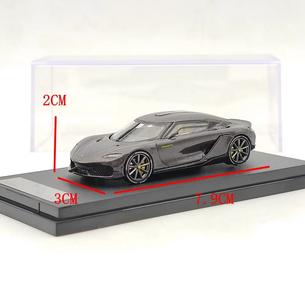 HKM 1/64 for Koenigsegg Gemera Double Door Hybrid Supercar Carbon Diecast Toys Car Models Gifts