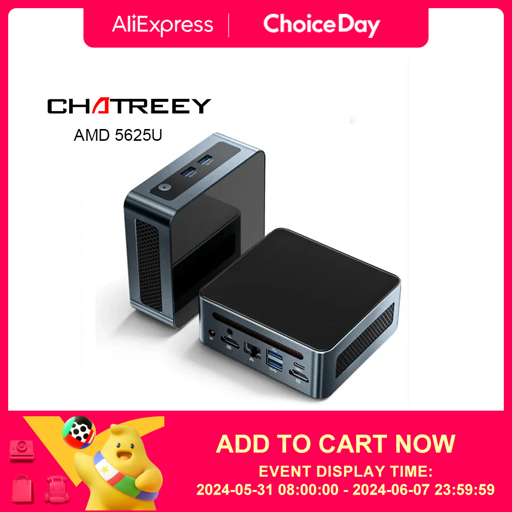  Chatreey Mini PC AN2P Ryzen 5 5625U Gaming Desktop Computer NVME SSD WIFI6 HD  Windows 11 Pro 
