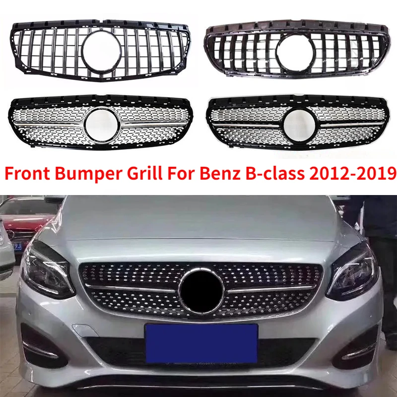 

Внешняя деталь отделка по центру для Mercedes B-class 2012-2019, Передняя входная Решетка Спортивный капот, решетка для гриля, установка, автозапчасть