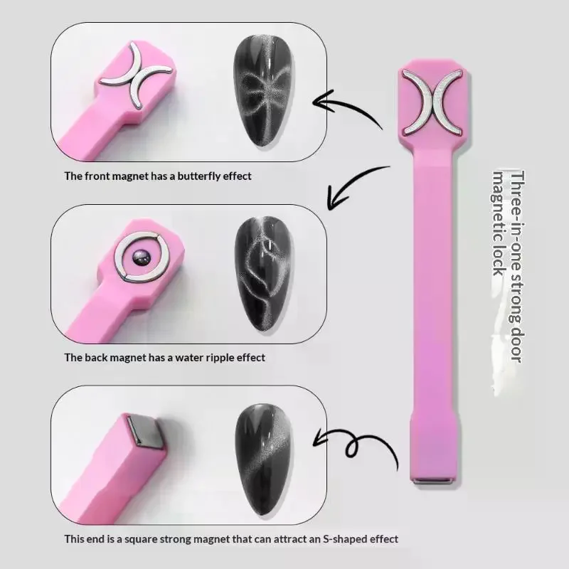 1Pcs 특수 3-in-1 자석 강력한 멋진 다기능 자석 새로운 네일 아트 고양이 눈 네일 아트 도구 가정용