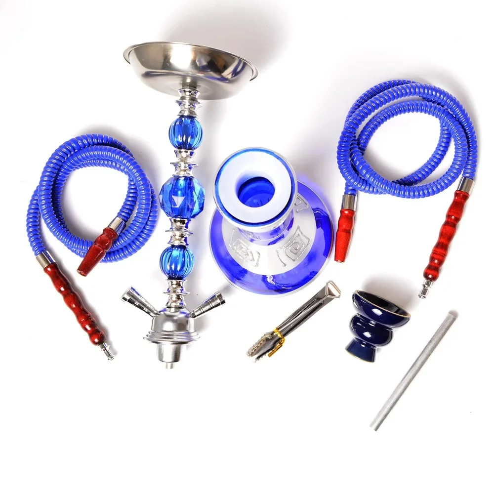 Double Hose Glass Hookah Shisha Pipe Shisha Flavor Bowl Charcoal Tong Narguile Sisha Chicha Completo Nargile Water Pipe Smoking hookah pipes,hookah set