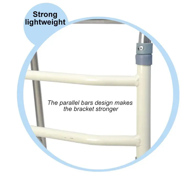 Lightweight Aluminium Frame Adult Walk Aid Walker with Wheel or without Wheel for Disabled 5