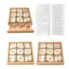 Wooden Sudoku Board Intelligence Montessori Chess Toy Puzzles Desktop Game Brain Teaser Portable Math Toy for Kids Families Game 6