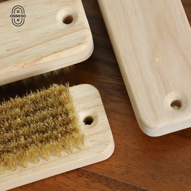 Laundry brush Pig hair and Rubber wood Soft bristle Multifunctional cleaning tools laundry cleaning brush long handled laundry brush