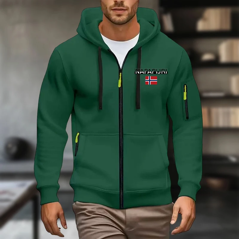 Unisex Retro Oversized Fleece Zipper Hoodie