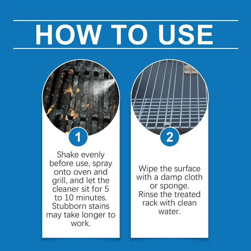Oven Cleaner Heavy Duty Grill Degreaser Professional Oven Cleaner Spray Cleaning Supplies Stain Remover Solution Eliminates