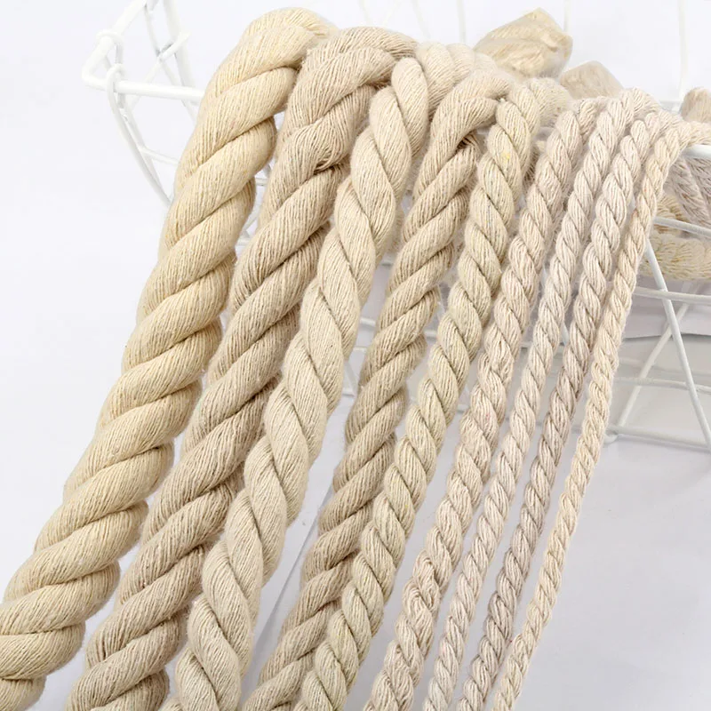 Twisted Cord Cotton Rope 5mm/6mm/7mm/8mm/9mm/10mm/12mm/15mm/18mm/20mm DIY Craft Home Textile Accessories 1KG cotton rope