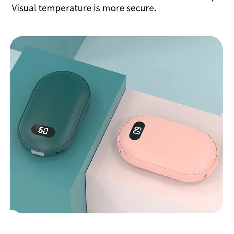 2026 Mini Portable Double-sided heating with two temperature settings This Pocket hand warmer can be recharged Long Battery Life