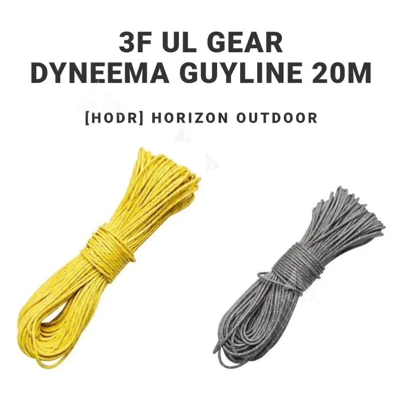 3F UL GEAR Guyline 1.5mm 20M Dyneema Guy Rope Long Tent Rope Flysheet Canopy Tarp Shelters Securing Canopy Awnings