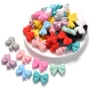10Pcs Silicone Beads DIY Baby Teething Bow Tie Beaded Pacifier Chain Necklace Bracelet For Nursing Teether Pearls Chew Safe Toy 1